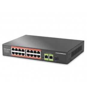 HADRON HDX1442 AI PoE Switch 16 Port 2 Uplink 1 SFP Gigabit 210W Siyah