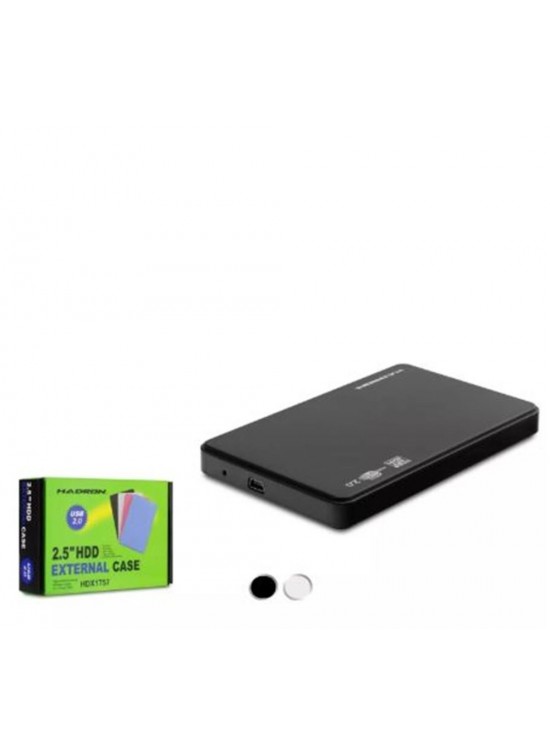 HADRON HDX1757 HDD KUTU USB2.0 PLASTİK SATA 2.5" SİYAH - BEYAZ