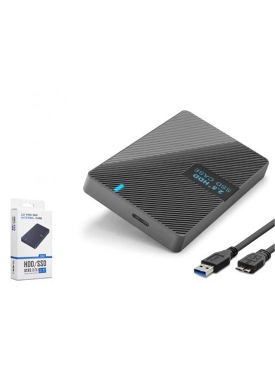 HADRON HDX1793 2.5 İnç SATA HDD-SSD Harici Disk Kutusu USB 3.0 Type-C - Siyah