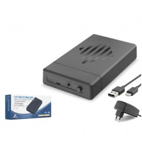 HADRON HDX1794 3.5 İnç SATA HDD Harici Disk Kutusu USB 2.0 Type-C - Siyah