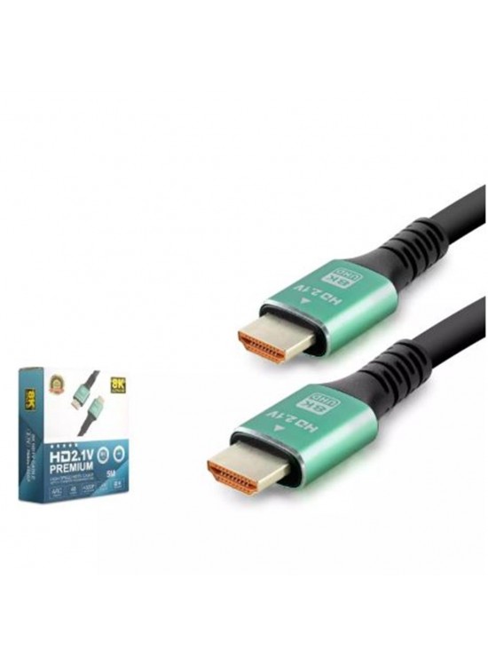 HADRON HDX2046 HDMI KABLO PVC 8K 60HZ 2.1V OPTIC OD8.0 5M SİYAH