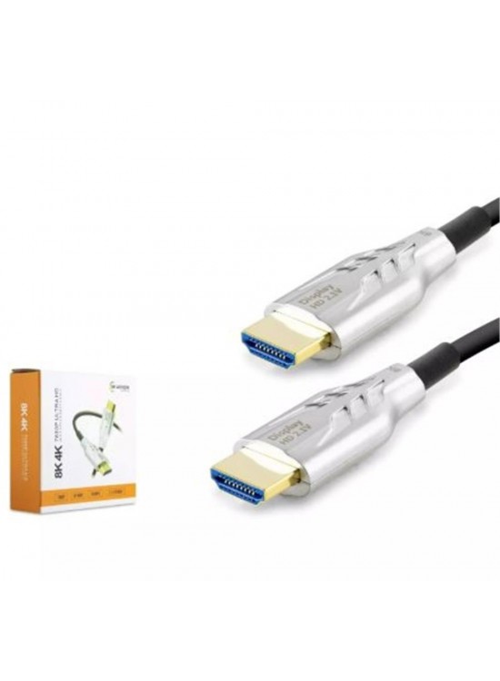 HADRON HDX2047 HDMI KABLO PVC 8K 60HZ 2.1V OPTIC OD8.0 10M SİYAH