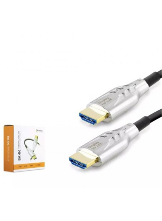 HADRON HDX2049 HDMI KABLO PVC 8K 60HZ 2.1V OPTIC OD8.0 20M SİYAH