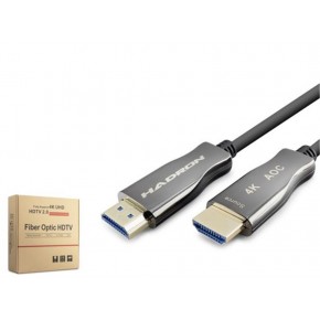 Hadron Hdx2059 50M  Fiber Hdmi Kablo 4K 60Hz  Siyah