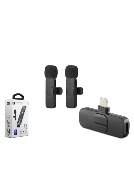 Hadron HDX2784 Kablosuz Çift  Yaka Mikrofonlu Lighting Hassas 20 metre erişilebilir