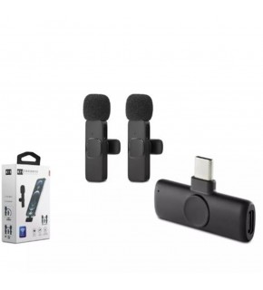 Hadron HDX2789 Kablosuz Çift Yaka Mikrofonlu TYPE-C 20 metre erişilebilir