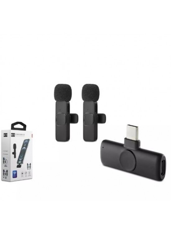 Hadron HDX2789 Kablosuz Çift Yaka Mikrofonlu TYPE-C 20 metre erişilebilir Hadron HDX2789 Kablosuz Çift Yaka Mikrofonlu TYPE-C 20 metre erişilebilir