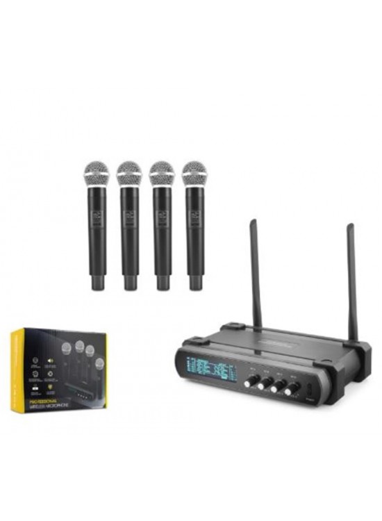 Hadron Hdx2792 Kablosuz 4-Mikrofon Vhf Siyah