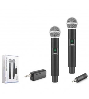 HADRON HDX2802 UHF Kablosuz 2 Mikrofonlu Set 6.35 mm Siyah