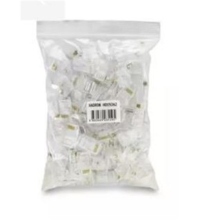 Hadron Hdx5062 Cat5 Konnektör Ez Rj45 Delikli 100Lü Paket Şeffaf