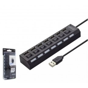 Hadron Hdx7001 Usb Hub 7-Usb Siyah Anahtarlı