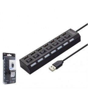 Hadron Hdx7001 Usb Hub 7-Usb Siyah Anahtarlı