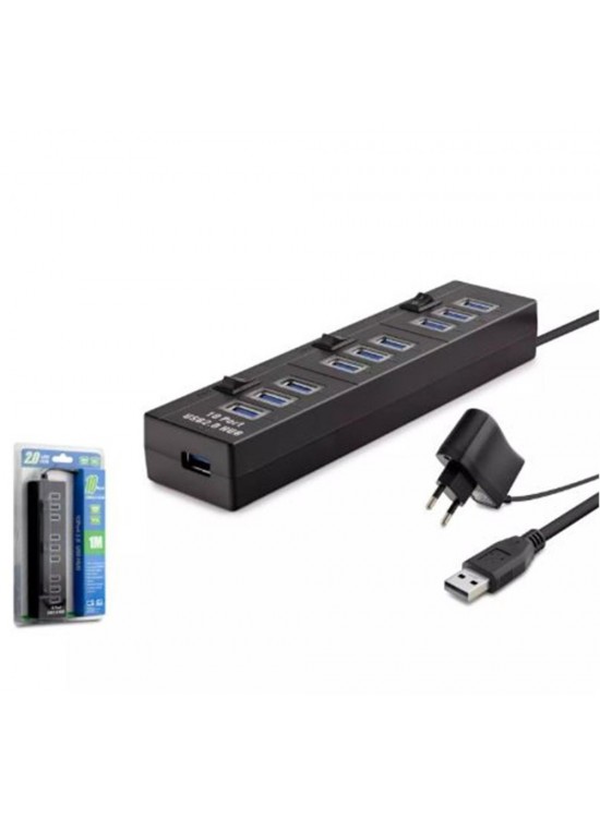 Hadron Hdx7005 Usb Hub 10-Usb 1M Siyah ( Güç Adaptörlü) Hadron Hdx7005 Usb Hub 10-Usb 1M Siyah ( Güç Adaptörlü)