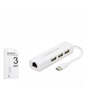 Hadron Hdx7007 Type-C Hub Combo 3-Usb + Lan Beyaz