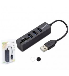 Hadron Hdx7009 Usb Hub Combo 3-Usb + Sd + Tf Siyah
