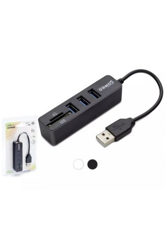 Hadron Hdx7009 Usb Hub Combo 3-Usb + Sd + Tf Siyah Hadron Hdx7009 Usb Hub Combo 3-Usb + Sd + Tf Siyah