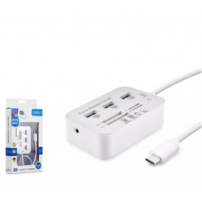 HADRON HDX7029 TYPE-C HUB COMBO 3-USB3.0 + MS + SD + M2 + TF 20CM 7IN1 BEYAZ