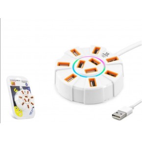 Hadron Hdx7034 Usb Hub 10-Usb 1.2M Beyaz