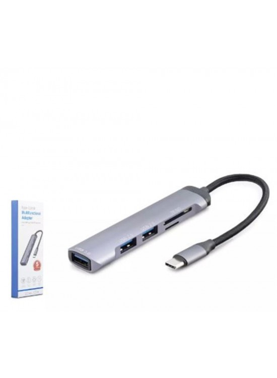HADRON HDX7039 USB HUB COMBO 5IN1 USB type-c SD + TF CARD GRİ HADRON HDX7039 USB HUB COMBO 5IN1 USB type-c SD + TF CARD GRİ