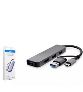 HADRON HDX7040 TYPE-C HUB 3-USB2.0 + USB3.0 GRİ