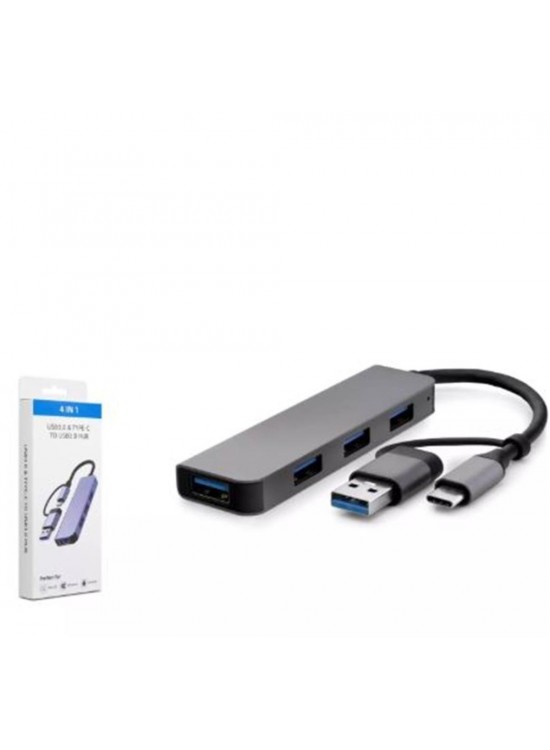 HADRON HDX7040 TYPE-C HUB 3-USB2.0 + USB3.0 GRİ