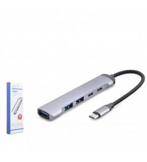 Hadron Hdx7041 Type-C Hub 5-Usb Gri