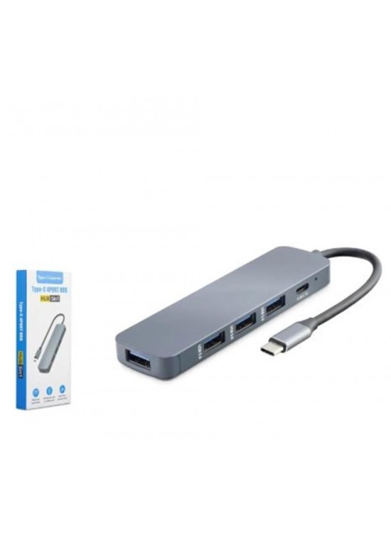 HADRON HDX7044 TYPE-C HUB 4-USB3.0 + DC SV GRİ