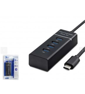 HADRON HDX7045 Type-C 3.0 Hub 4 Port 5 Gbps Siyah