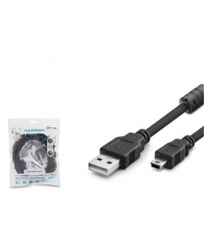 Hadron Hdx7523 Usb Mini V3-5Pin To Usb Kablo 3M Siyah