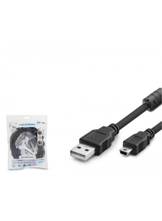 Hadron Hdx7523 Usb Mini V3-5Pin To Usb Kablo 3M Siyah