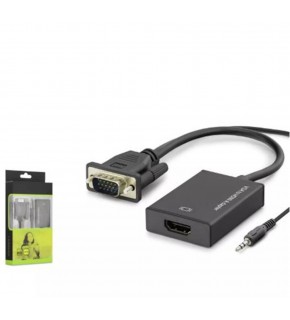 Hadron Hdx7794 Vga To Hdmi F Çevirici + Audio 1080P Siyah