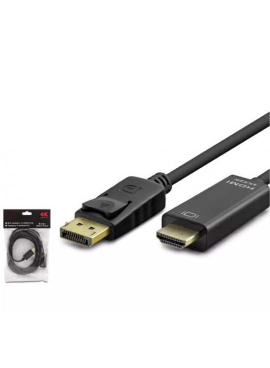 HADRON HDX7797 DISPLAY (M) TO HDMI (M) KABLO 4K 30HZ 3M SİYAH