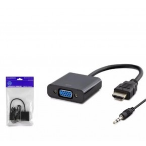 Hadron Hdx7806 Hdmi To Vga F Çevirici + Audio 1080P Ps4 5V Güç Girişli Siyah