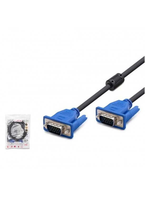 HADRON HDX7848 VGA Kablo OD 6.0 mm 3+4 10 m - Siyah Mavi