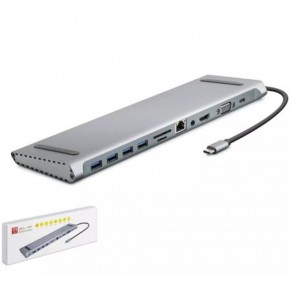 HADRON HDX7854 TYPE-C HDTV COMBO TYPE-C + HDMI 4K 30Hz + 4-USB3.0 + VGA + AUDIO +