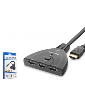 HADRON HDX7870 HDMI Switch 4K 60 Hz HDR 3 In 1 Out - Siyah