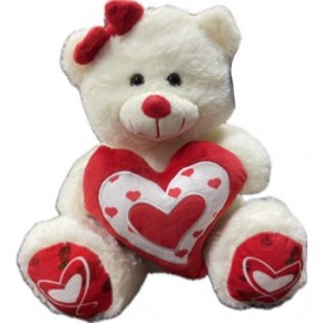 Halley 30 Cm Kırmızı Tokalı Ayı