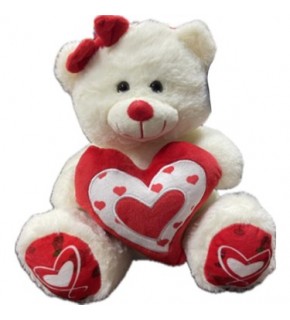 Halley 30 Cm Kırmızı Tokalı Ayı