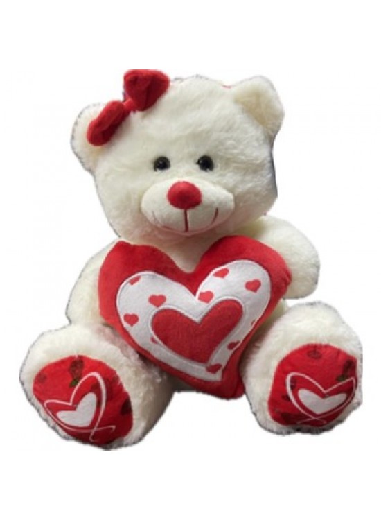 Halley 30 Cm Kırmızı Tokalı Ayı Halley 30 Cm Kırmızı Tokalı Ayı