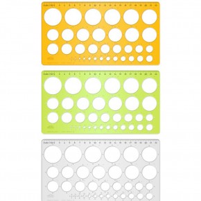 Hatas Daire Şablonu Cetvelli Ekonomik 1-35 MM 02271 (1 Adet)