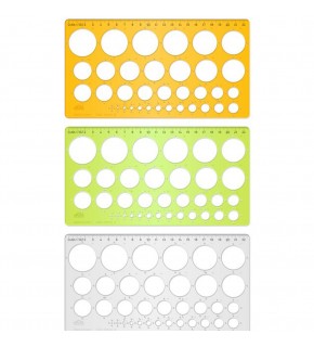 Hatas Daire Şablonu Cetvelli Ekonomik 1-35 MM 02271 (1 Adet)