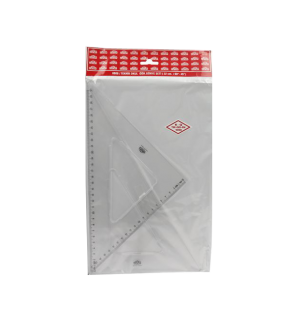 Hatas Öğrenci Gönye Seti 45-60 Derece Plastik 32 CM 0808