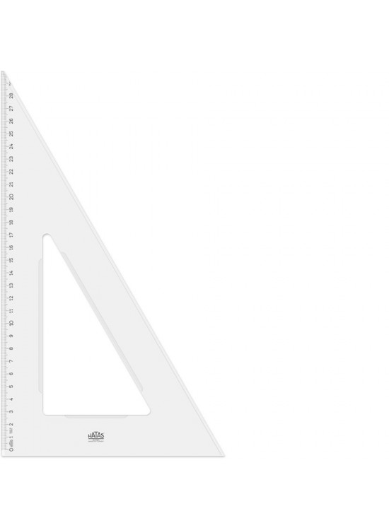 Hatas Öğrenci Gönyesi 60 Derece Plastik 30 CM 0801 (1 Adet)