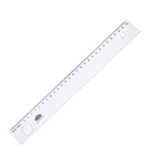 Hatas Standart Cetvel Plastik Mercekli Geniş 30 CM 0161 (1 Adet)