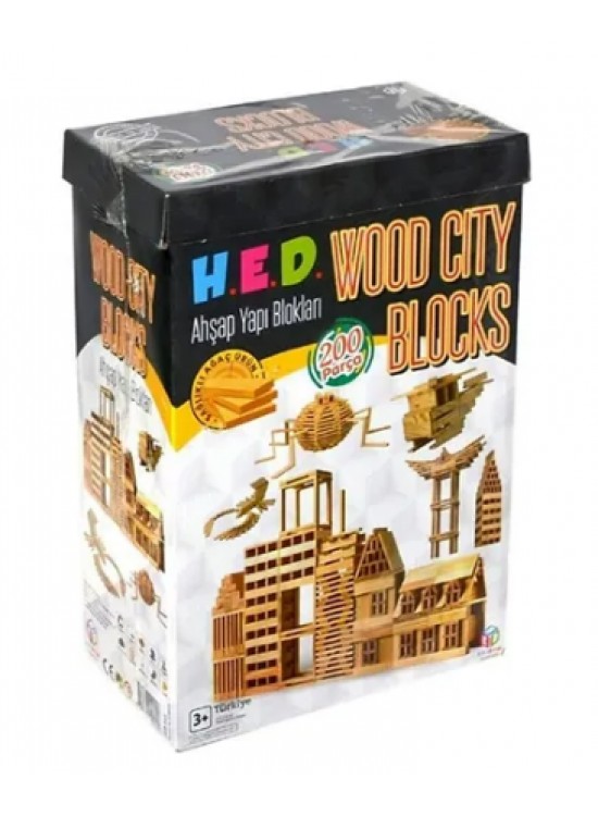 Hed Ahşap Yapı Blokları - Wood Cıty Blocks Hed244