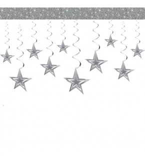 Helezon Yıldız Süs 3 Boyutlu 10 Lu