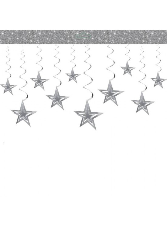 Helezon Yıldız Süs 3 Boyutlu 10 Lu