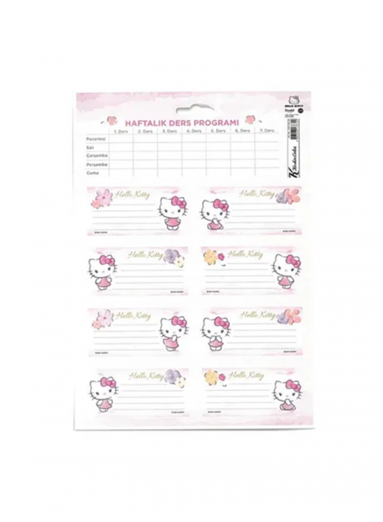 Hello Kitty And Friends Ders Programlı 3 Lü Etiket 220130-13 Hello Kitty And Friends Ders Programlı 3 Lü Etiket 220130-13