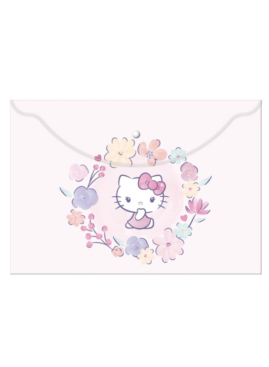 Hello Kitty Çıtçıtlı Dosya Plastik A4 120770-08 (1 Adet)