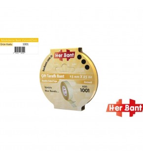 Her Bant Çift Taraflı Bant Askılı 15x25 Mt 1001